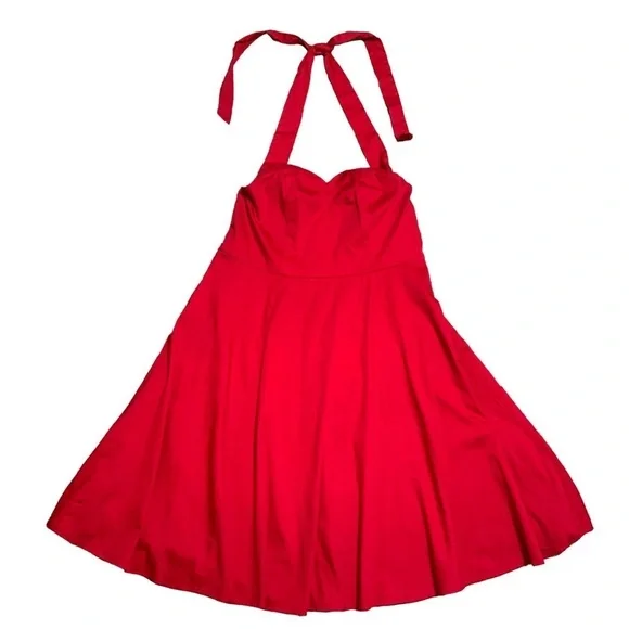 Anni Coco | Dresses | Red Halter Dress
